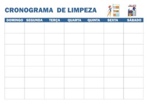 cronograma de limpeza para imprimir